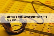 1比特币多少聪 10000聪比特币等于多少人民币