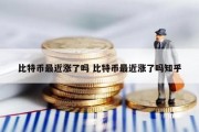 比特币最近涨了吗 比特币最近涨了吗知乎