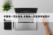 手里有一万比特币 手里有一万比特币能买什么