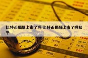 比特币振幅上市了吗 比特币振幅上市了吗知乎